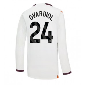 Lacne Muži Futbalové dres Manchester City Josko Gvardiol #24 2023-24 Dlhy Rukáv - Preč